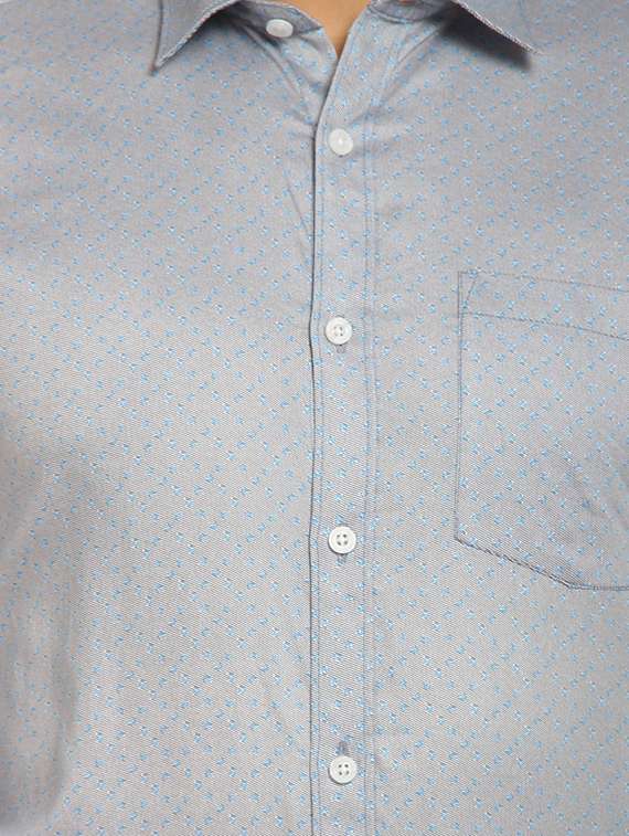 mens micro print formal shirt - 16773508 -  Standard Image - 4