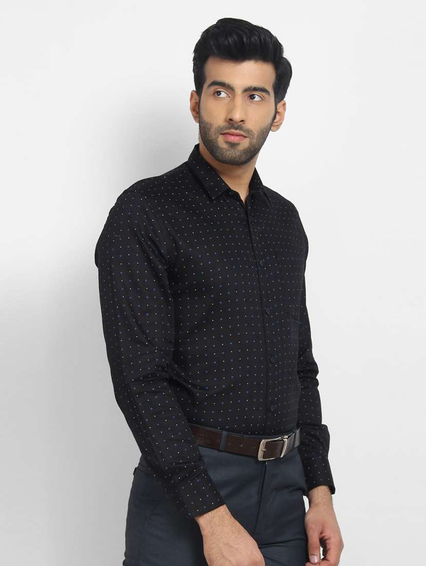 mens micro print formal shirt - 16773511 -  Standard Image - 1