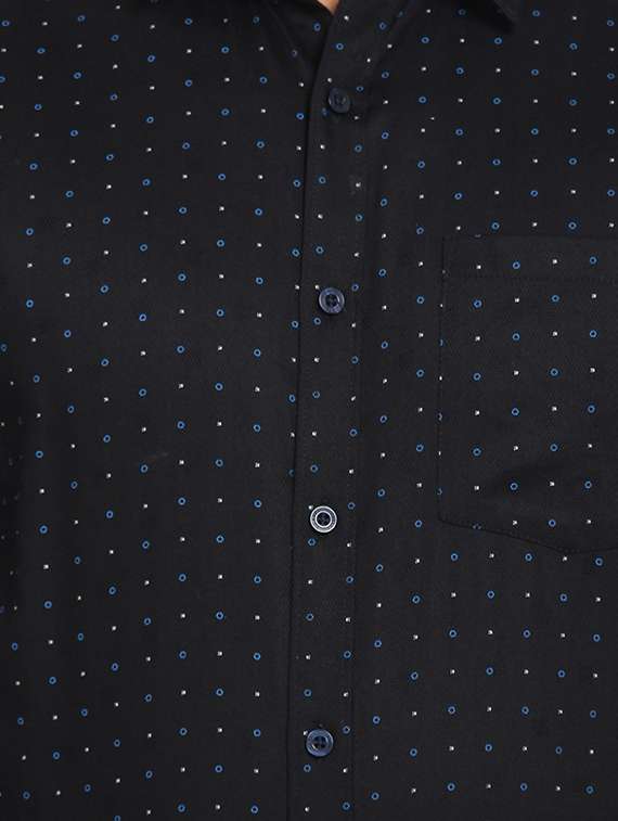 mens micro print formal shirt - 16773511 -  Standard Image - 4