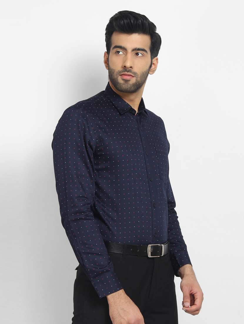 mens micro print formal shirt - 16773512 -  Standard Image - 1