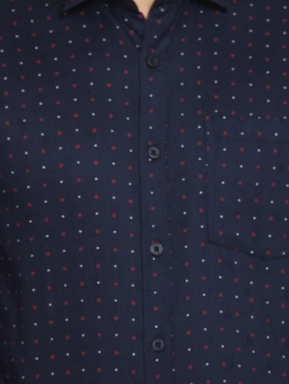 mens micro print formal shirt - 16773512 -  Standard Image - 4