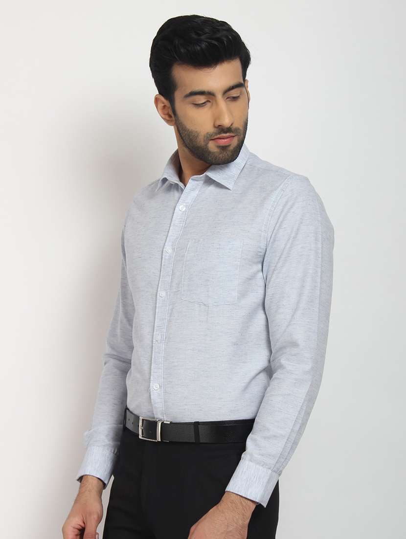 mens solids formal shirt - 16773636 - Standard Image - 1