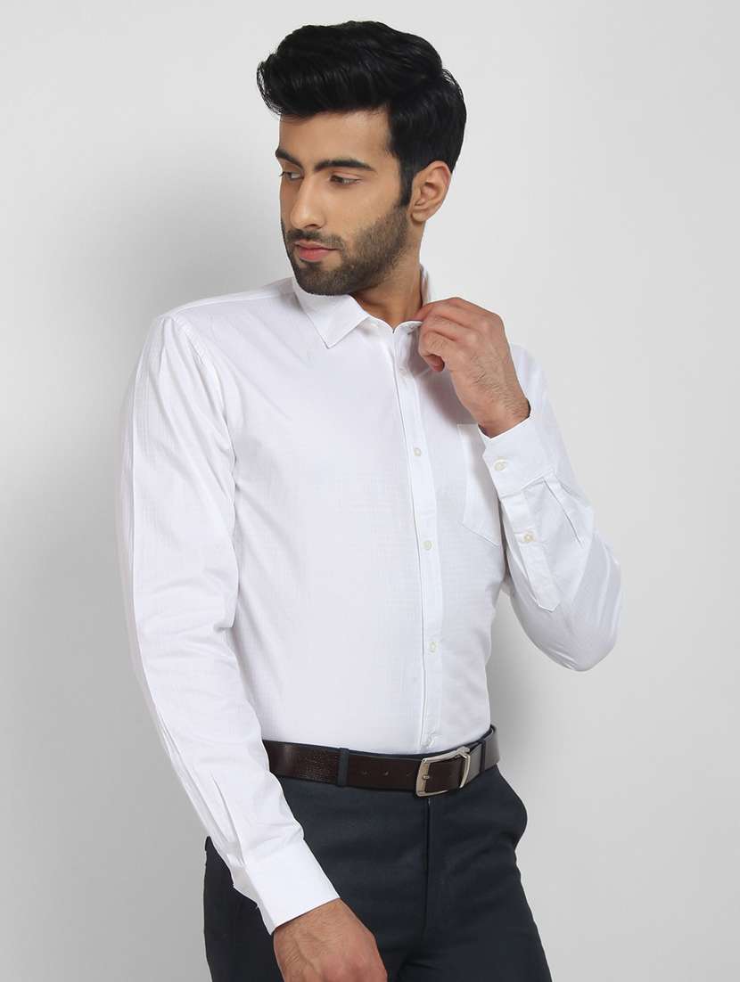 mens self design formal shirt - 16773647 -  Standard Image - 1