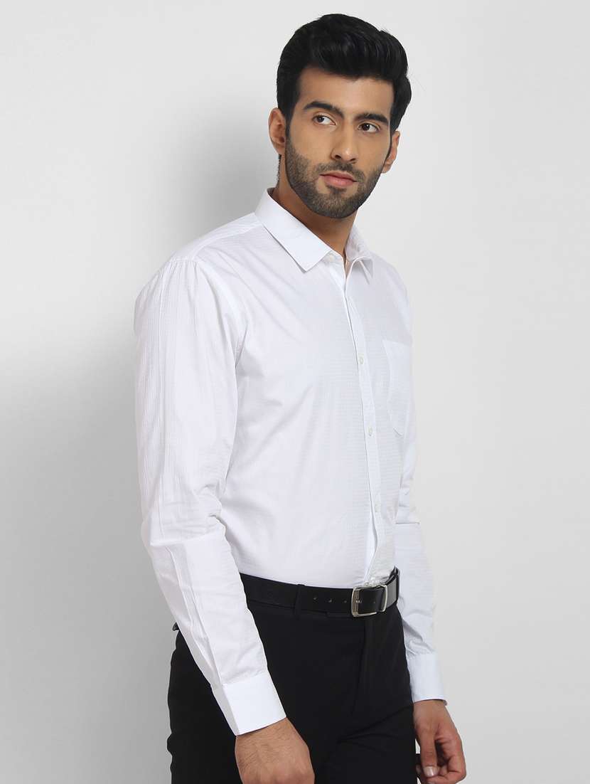 mens self design formal shirt - 16773650 - Standard Image - 1