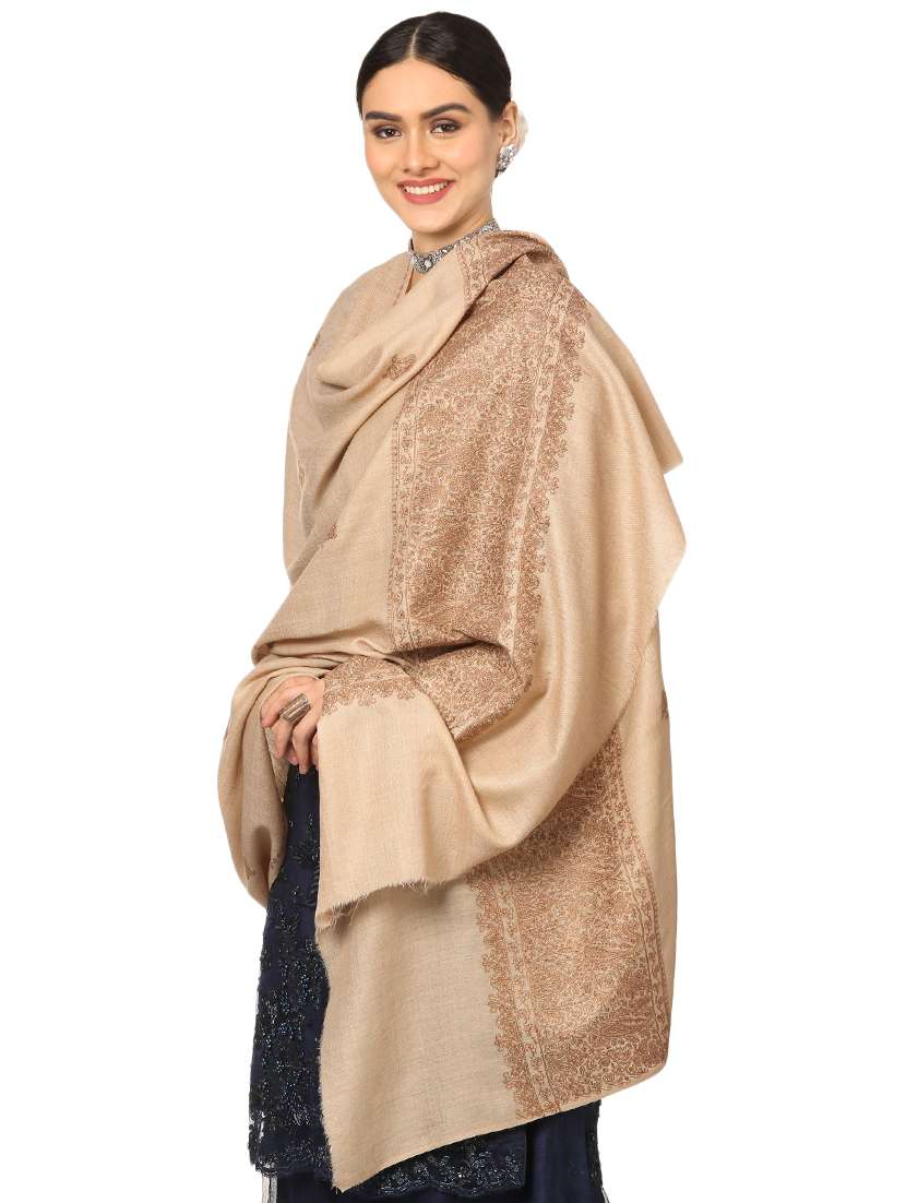 beige wool shawl