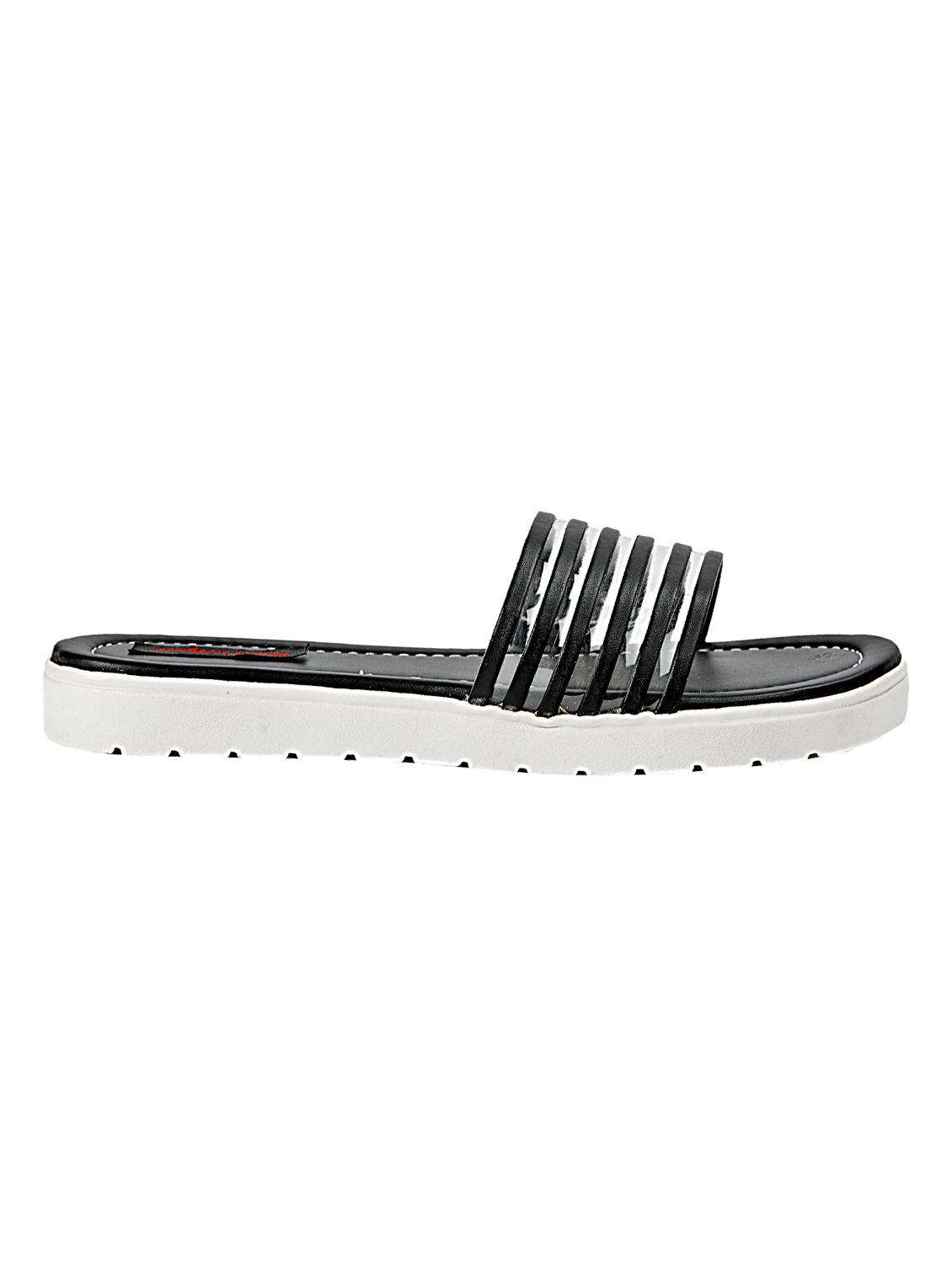 black slip on sandals - 16774497 - Standard Image - 1