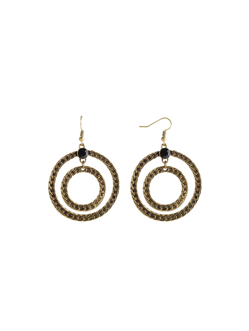 gold metal drop earring - 16774594 -  Standard Image - 1