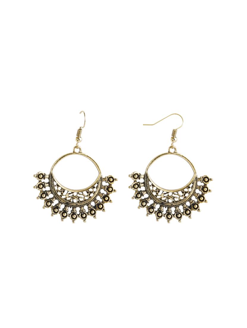 gold metal drop earring - 16774603 -  Standard Image - 1