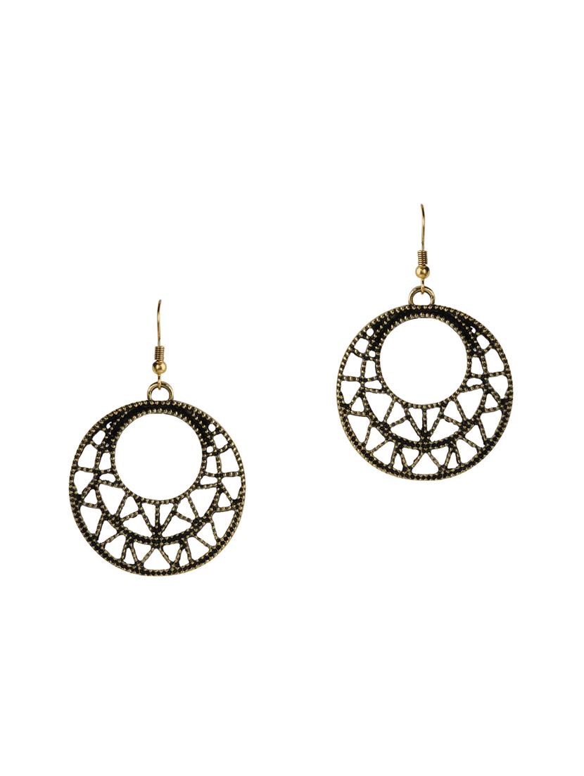 gold metal drop earring - 16774623 -  Standard Image - 1