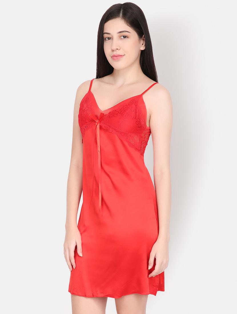bow patch lace detail babydoll - 16775011 -  Standard Image - 1