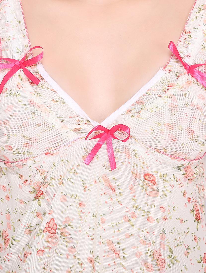 bow patch floral babydoll - 16775033 - Standard Image - 4
