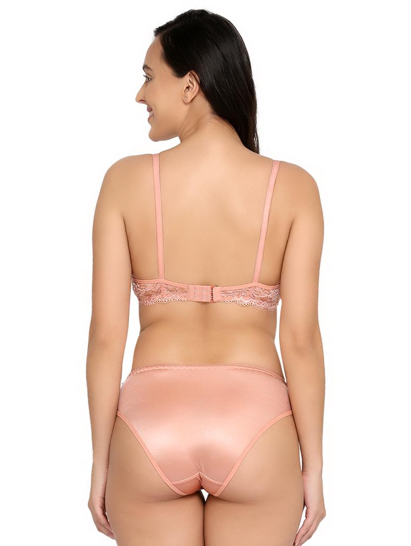 bow patch lace detail bra and panty set - 16775363 - Standard Image - 1