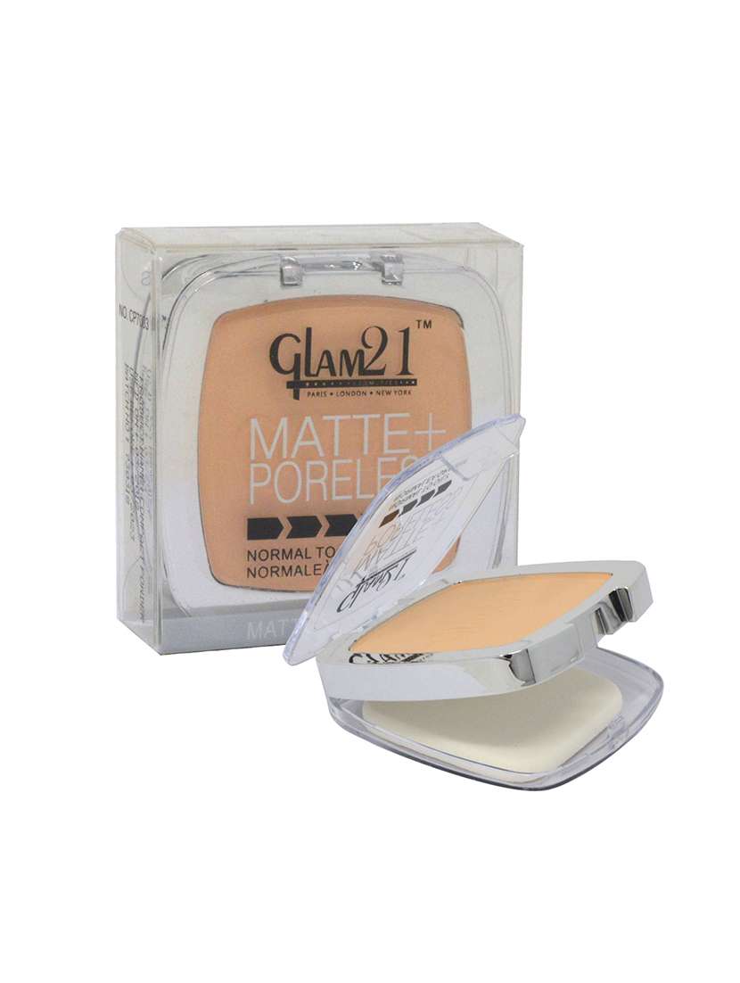 glam21 matte + poreless powder foundation compact cp7003-03