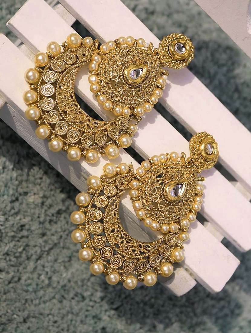 gold metal drop earring