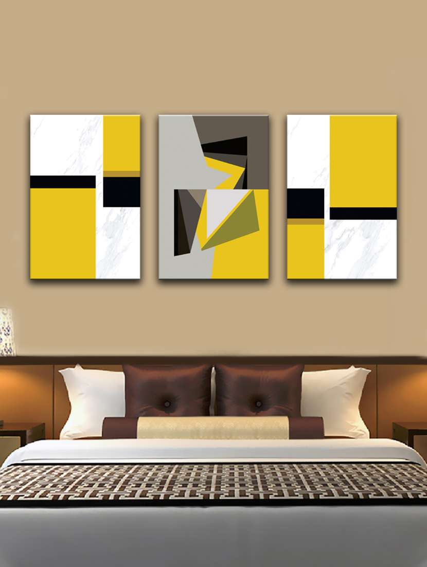  framed canvas painting  set of 3)