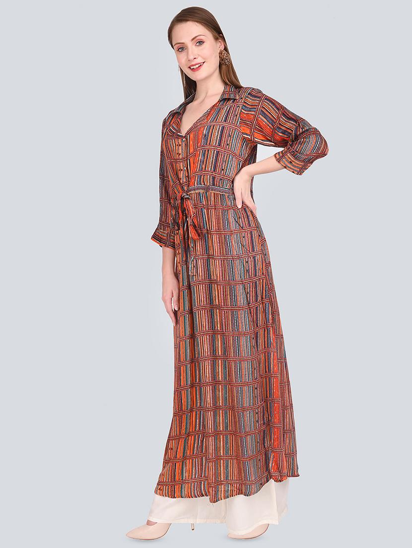 printed a-line kurta - 16781243 -  Standard Image - 1
