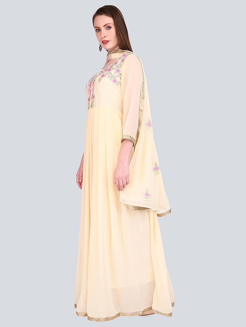 embroidered kurta dupatta set - 16781244 - Standard Image - 1