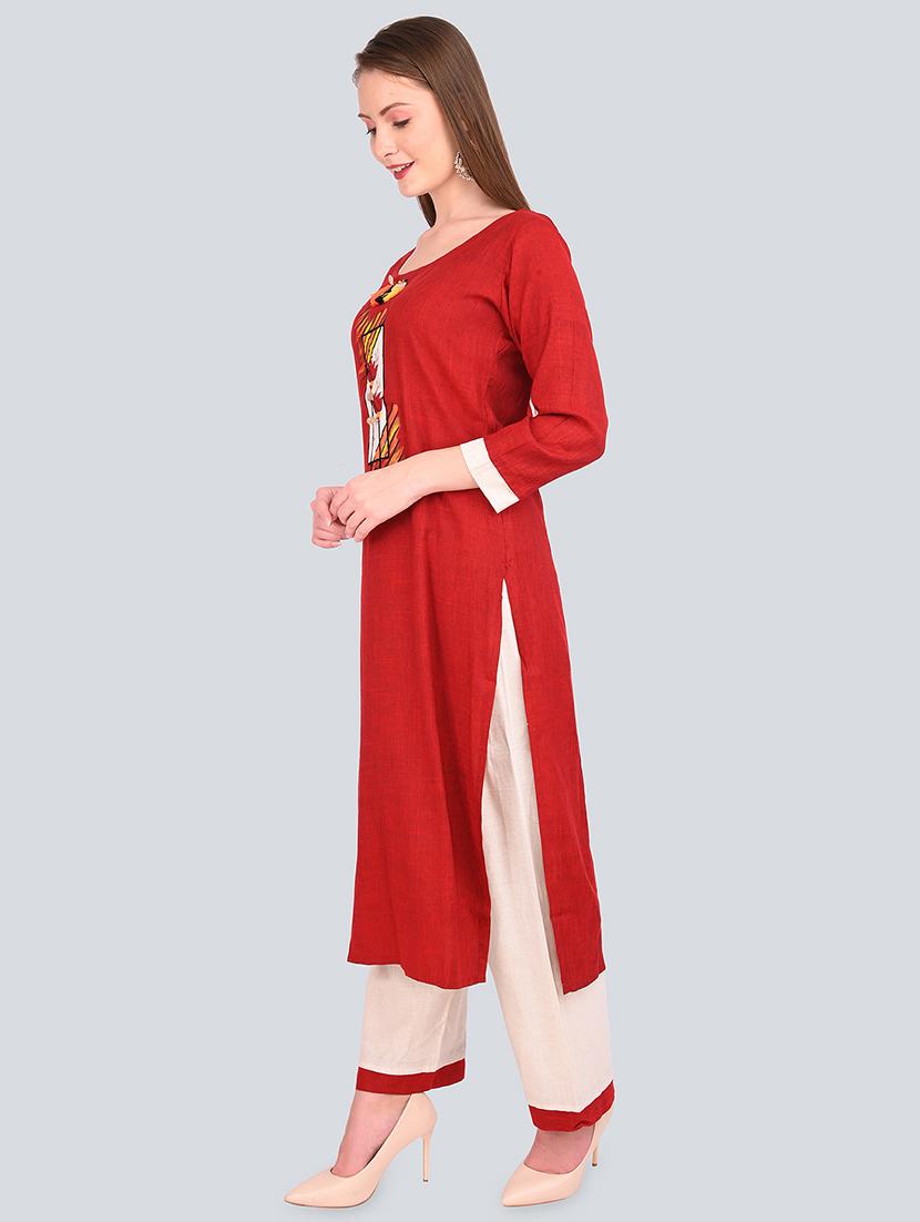printed kurta palazzo set - 16781297 -  Standard Image - 1