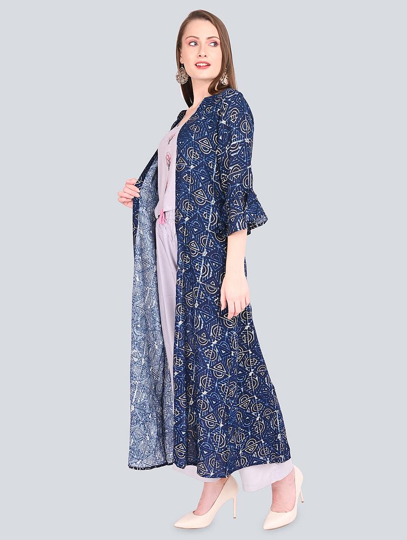 indigo kurta palazzo set - 16781306 -  Standard Image - 1