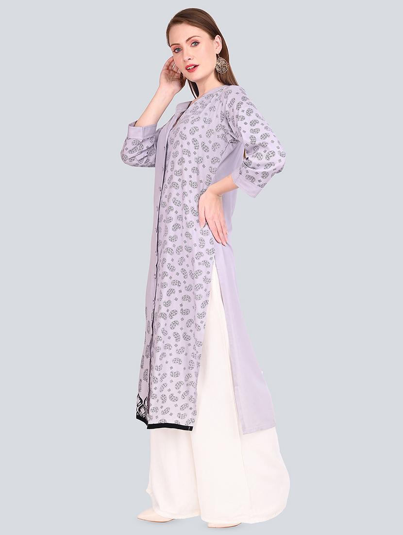 paisley print straight kurta  - 16781349 -  Standard Image - 1