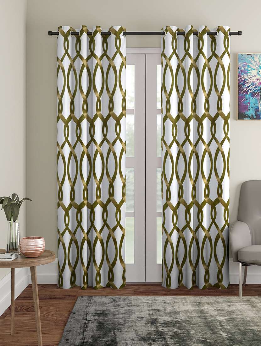 polyester plain printed door curtains