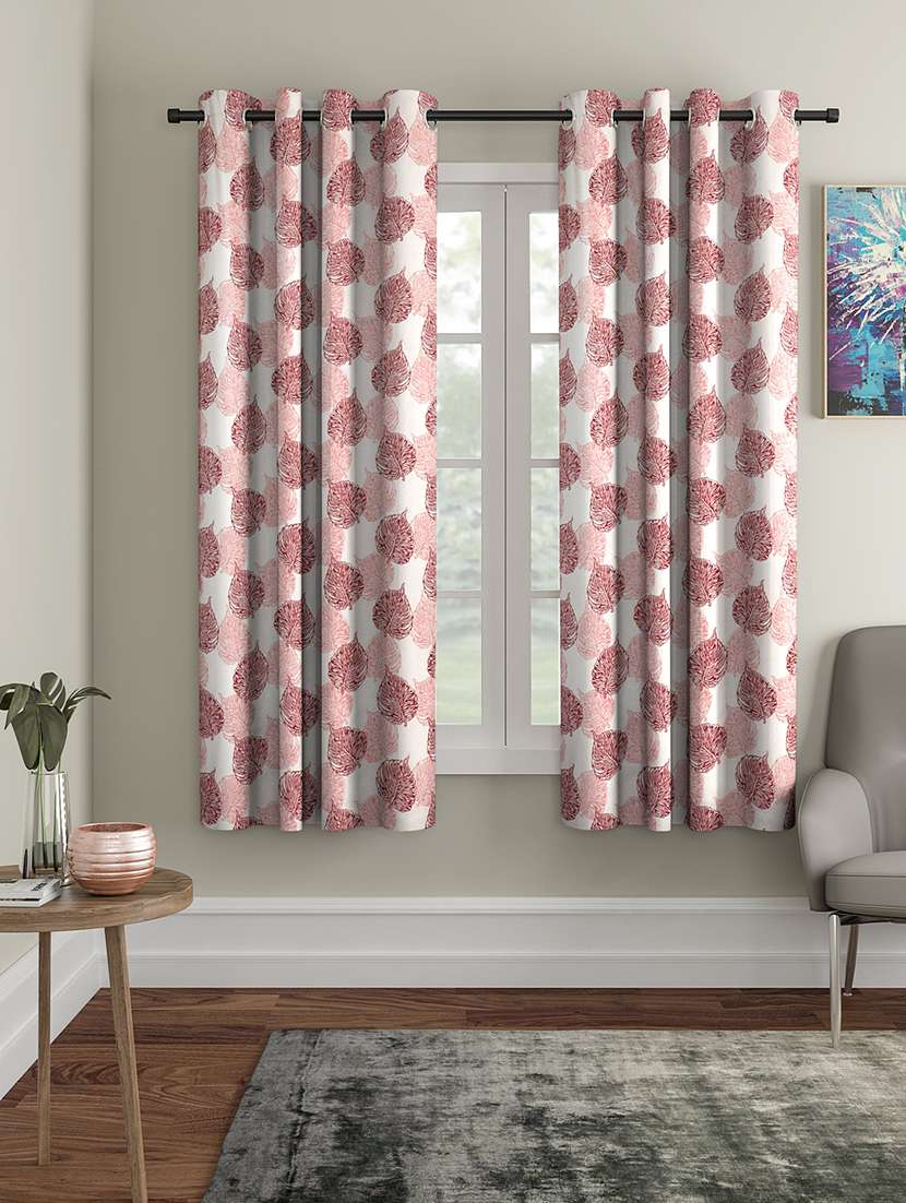 polyester plain printed window curtains