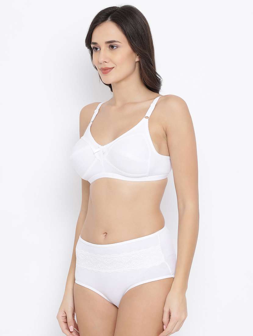 bow patch solid bra and panty set - 16783195 -  Standard Image - 1