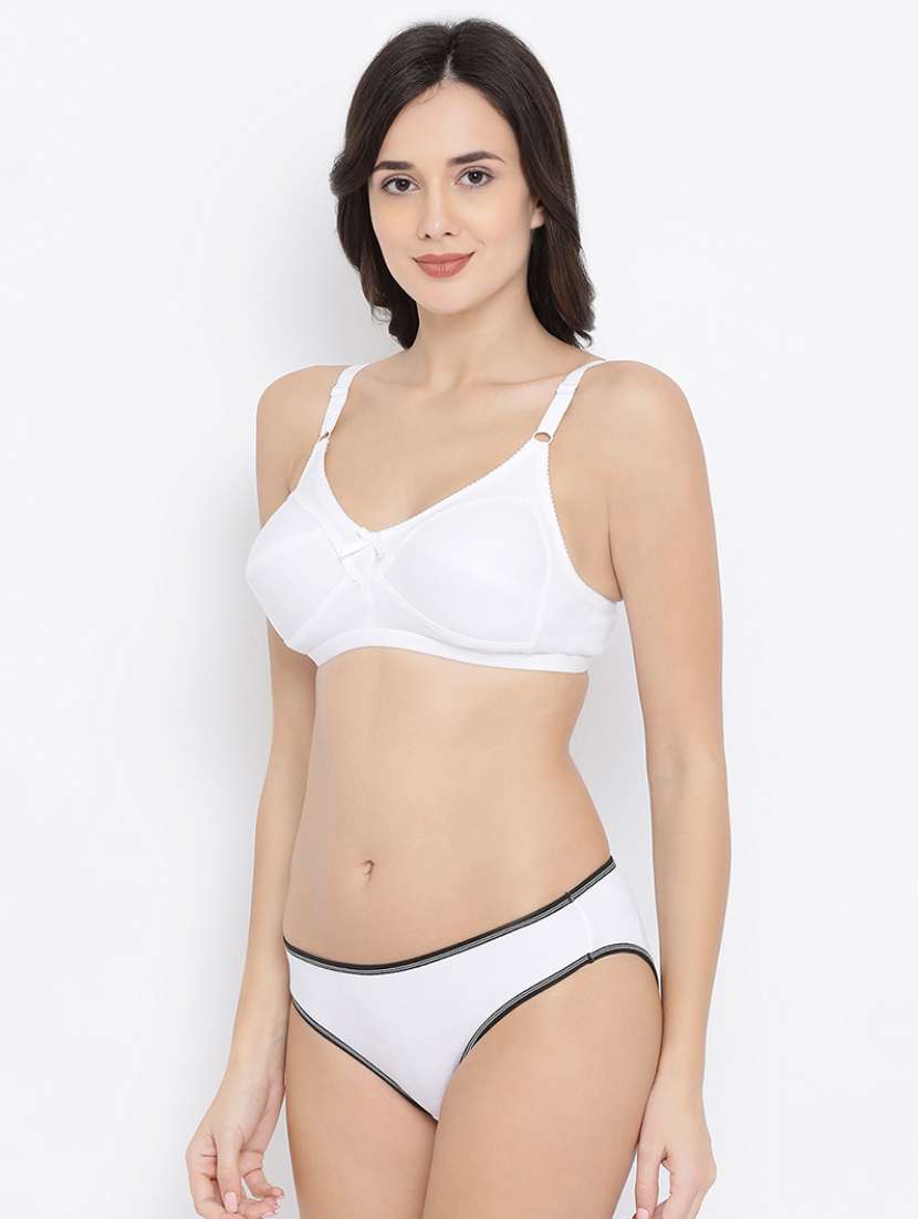 bow patch solid bra and panty set - 16783197 -  Standard Image - 1