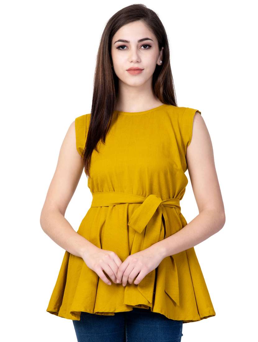 tie front solid a-line dress