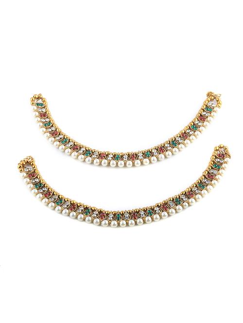multi colored metal payal - 16788650 - Standard Image - 0