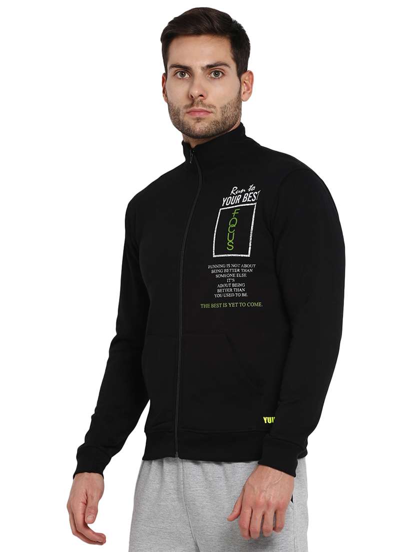 black typographic chest print sweatshirt - 16790317 -  Standard Image - 1