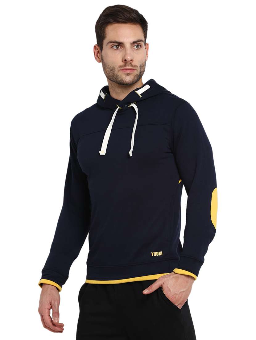 navy blue solid sweatshirt - 16790322 -  Standard Image - 1