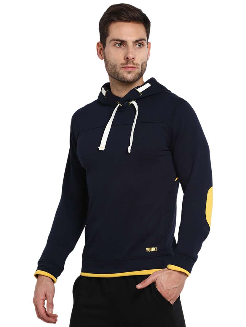 navy blue solid sweatshirt - 16790323 -  Standard Image - 1