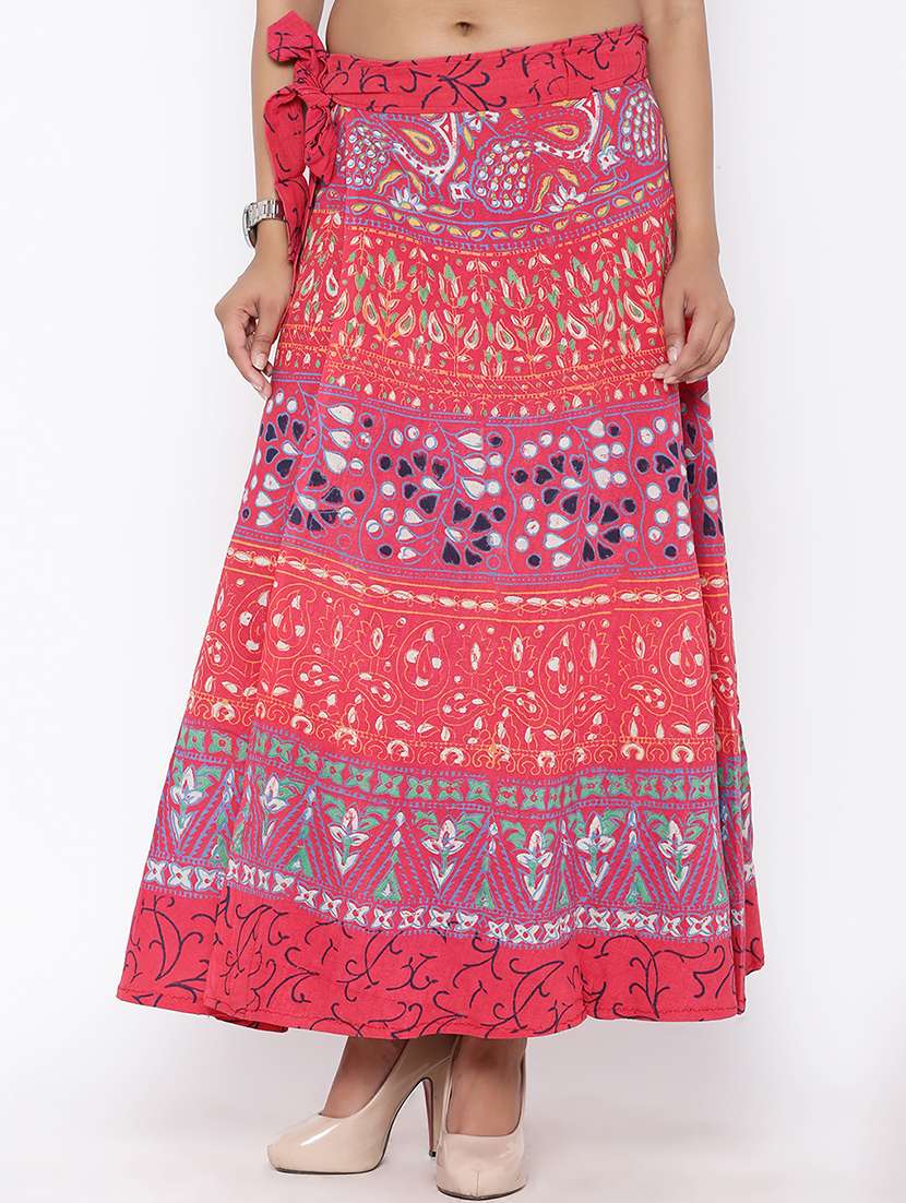 printed long skirt
