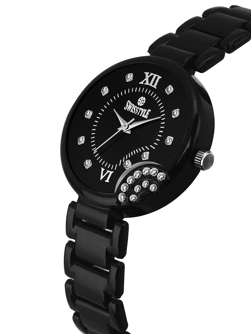 swisstyle black dial analog women's watch-ss-lr312-blk-blk-ch - 16791648 -  Standard Image - 1