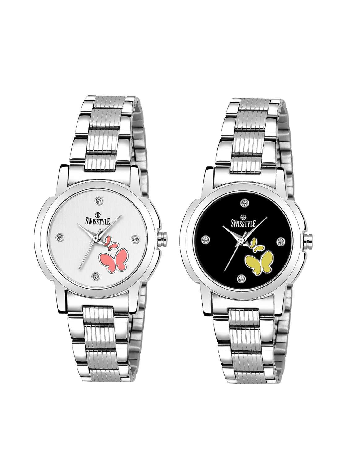 swisstyle white dial analog women's watch-ss-1163wht-1163blk-ch