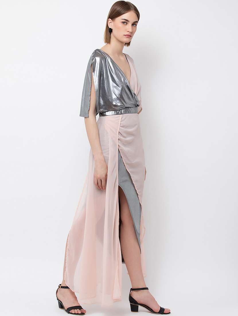 women's asymmetric color block dress - 16792327 -  Standard Image - 1