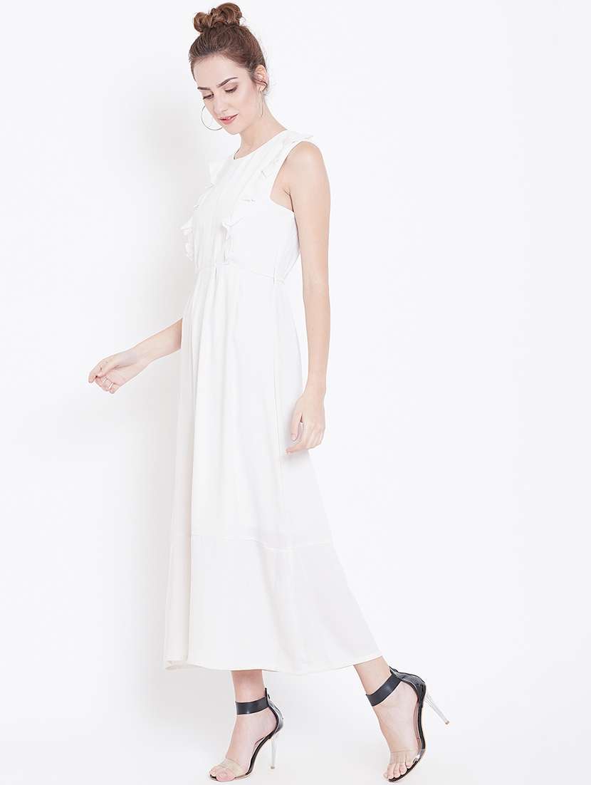 women's fit & flare solid dress - 16792329 -  Standard Image - 1