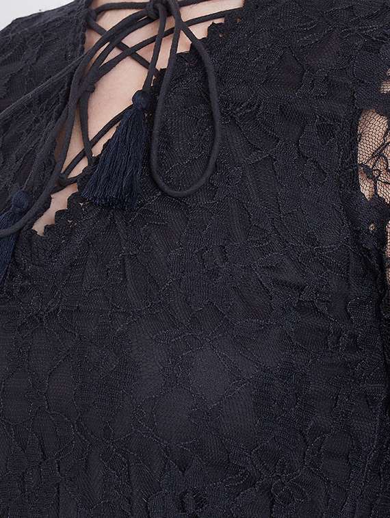 women's fit & flare self design dress - 16792335 -  Standard Image - 4