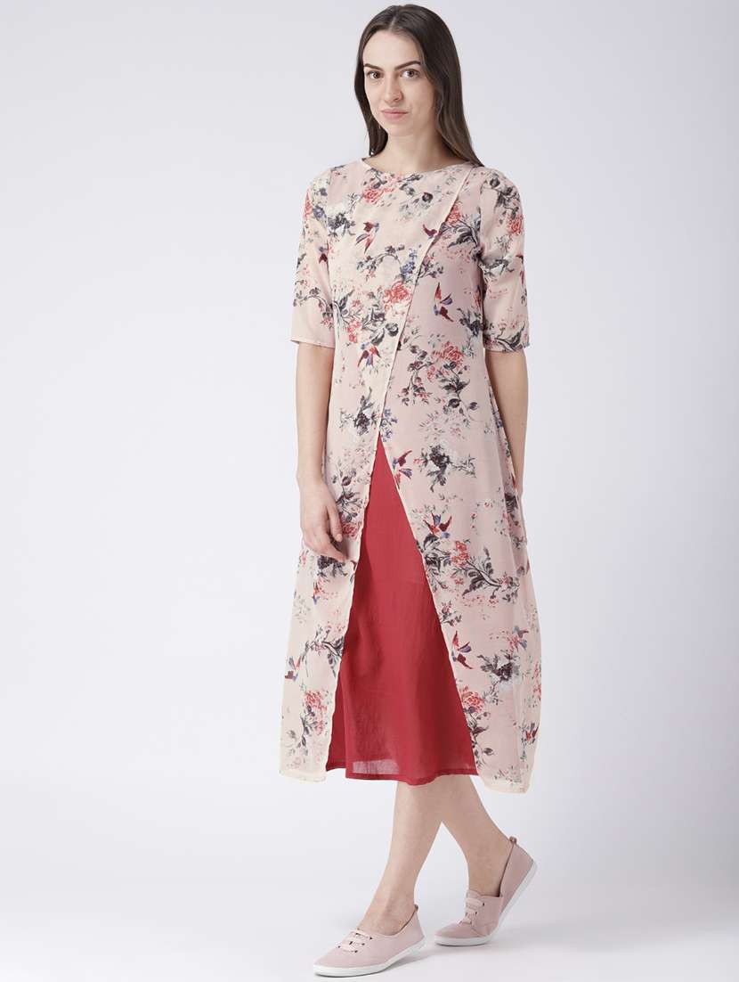 women's layered floral dress
