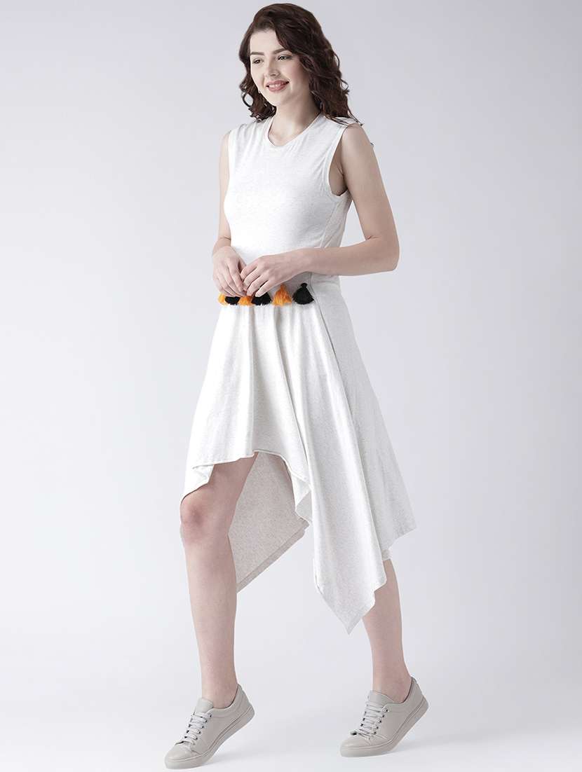 women's asymmetric solid dress - 16792341 -  Standard Image - 1