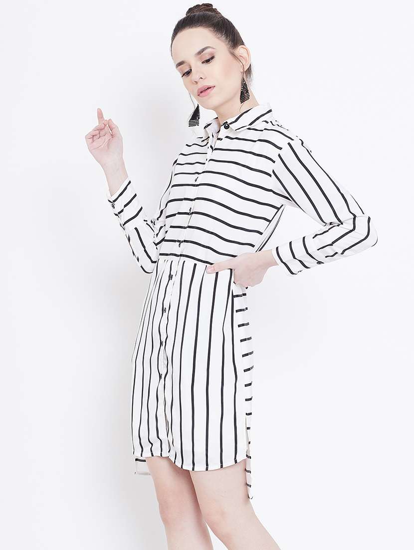 women's shirt striped dress