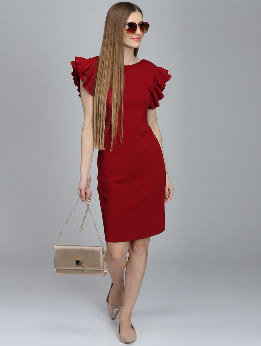 women's sheath solid dress - 16792353 -  Standard Image - 4