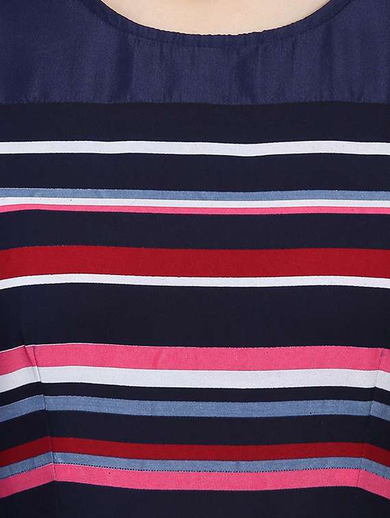 women's fit & flare striped dress - 16792360 -  Standard Image - 4