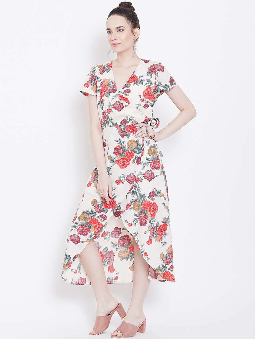 women's asymmetric floral dress - 16792368 -  Standard Image - 1