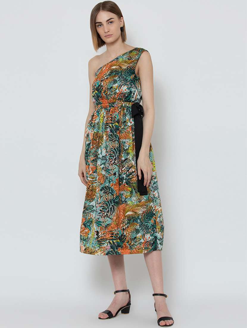 women's fit & flare polka dots dress