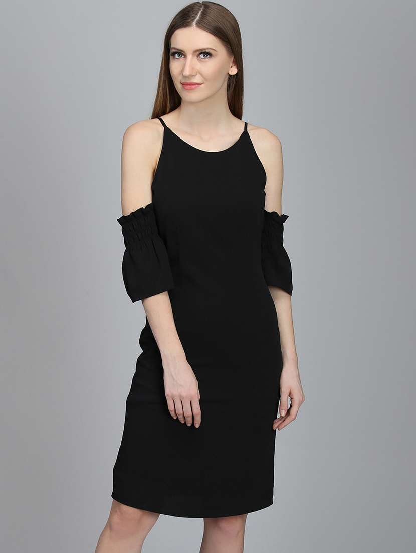 women's sheath solid dress