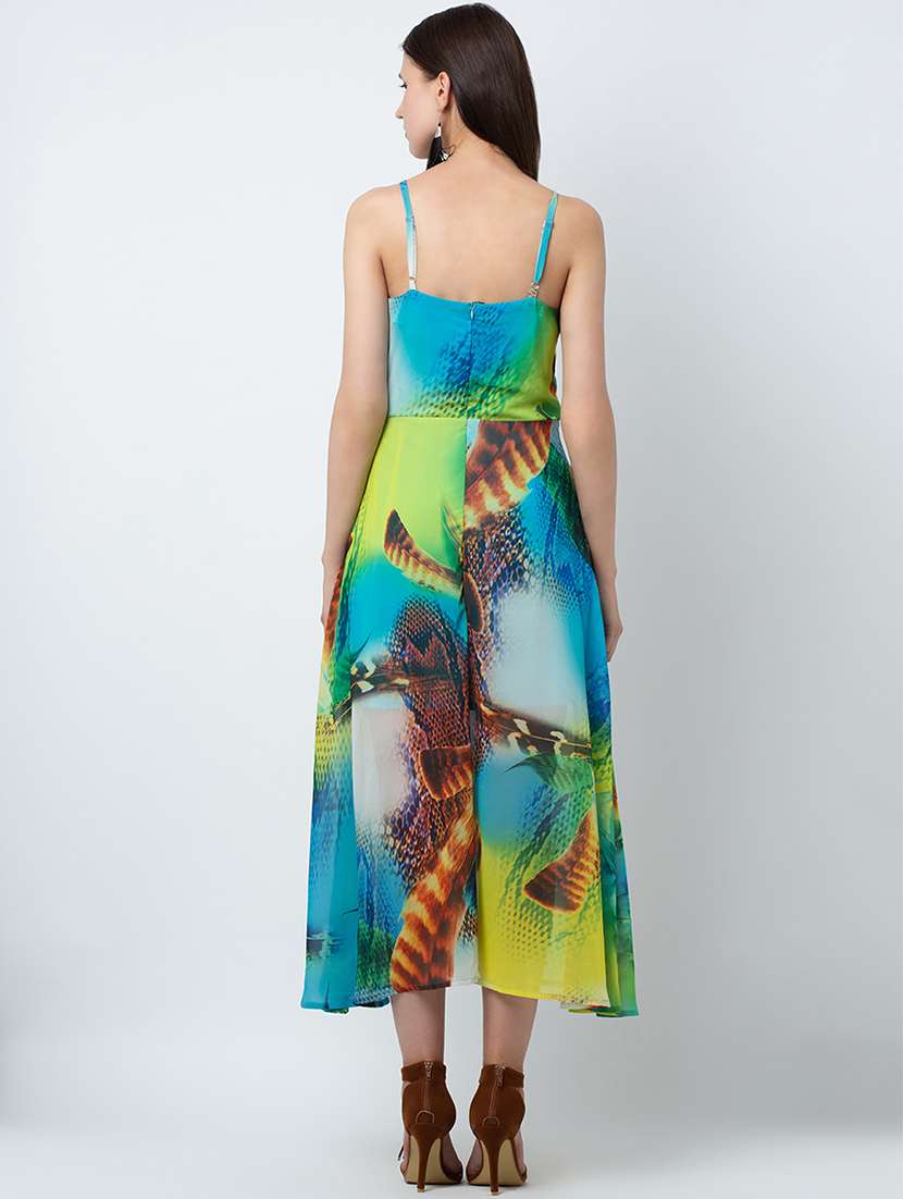 women's fit & flare self design dress - 16792379 -  Standard Image - 4