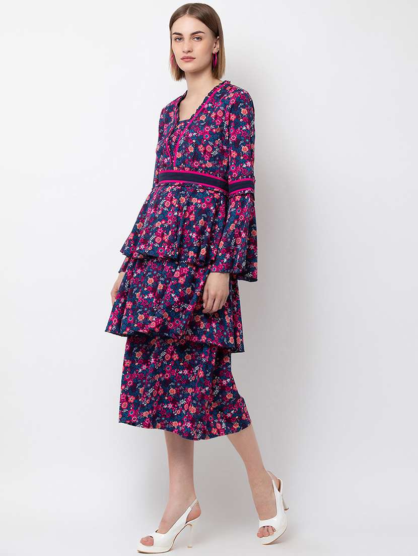 women's tiered dress floral dress - 16792385 -  Standard Image - 1