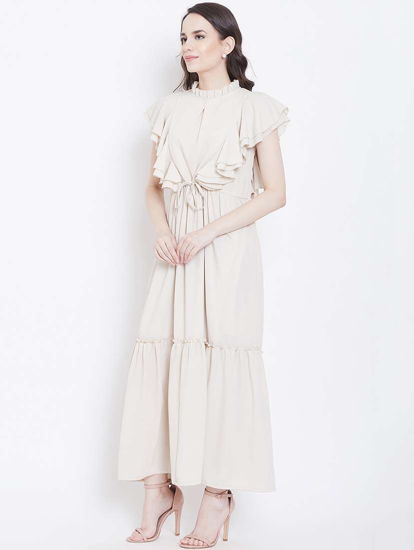women's tiered dress solid dress - 16792392 -  Standard Image - 1